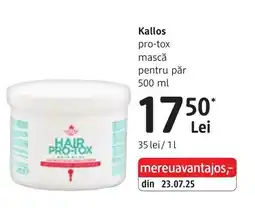 DM Kallos pro-tox mască pentru păr Ofertă