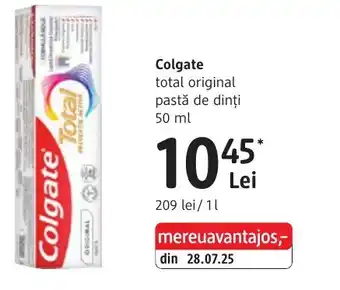 DM Colgate total original pastă de dinți Ofertă