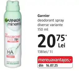 DM Garnier deodorant spray Ofertă