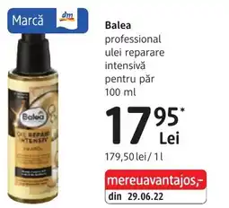 DM Balea professional ulei reparare intensivǎ pentru păr Ofertă