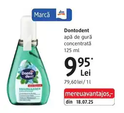 DM Dontodent apă de gură concentrată Ofertă