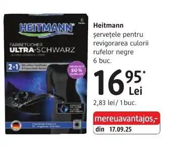 Heitmann şerveţele pentru revigorarea culorii rufelor negre