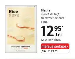 DM Missha mască de faţă cu extract de orez Ofertă