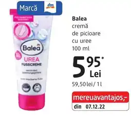 DM Balea cremă de picioare cu uree Ofertă
