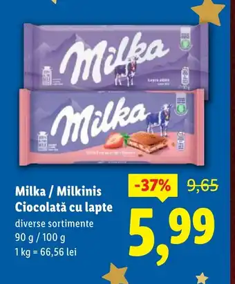 Milka / Milkinis Ciocolată cu lapte