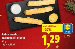 Lidl Rulou umplut cu spanac şi brânză Ofertă