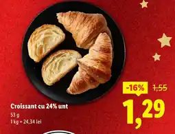 Lidl Croissant cu 24% unt Ofertă