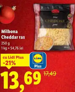 Lidl Milbona Cheddar ras Ofertă