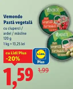 Lidl Vemondo Pastǎ vegetală Ofertă