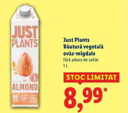 Lidl Just Plants Băutură vegetală ovǎz-migdale Ofertă