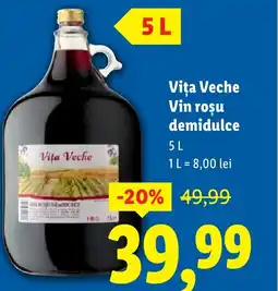 Lidl Vita Veche Vin rosu demidulce Ofertă