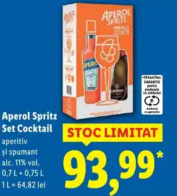 Lidl Aperol Spritz Set Cocktail Ofertă