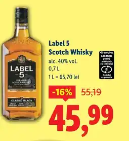 Lidl Label 5 Scotch Whisky Ofertă