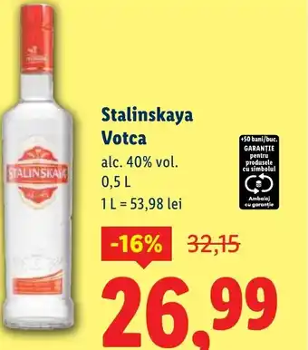 Lidl Stalinskaya Votca Ofertă