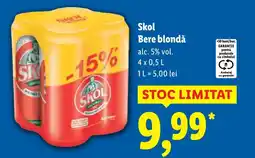 Lidl Skol Bere blondă Ofertă
