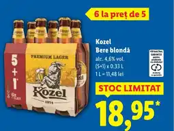 Lidl Kozel Bere blondă Ofertă