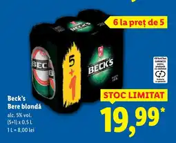 Lidl Beck's Bere blondă Ofertă