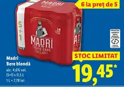 Lidl Madri Bere blondă Ofertă