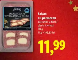 Lidl Deluxe Salam cu parmezan pătrunjel şi flori / clasic / ierburi Ofertă
