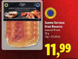 Lidl Deluxe Jamón Serrano Gran Reserva Ofertă