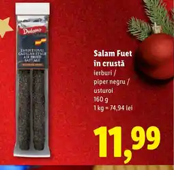 Lidl Dulano Salam Fuet în crustă ierburi / piper negru/ usturoi Ofertă
