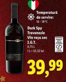 Lidl Dark Spy Trevenezie Vin roşu sec I.G.T. Ofertă