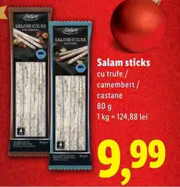 Lidl Deluxe Salam sticks cu trufe / camembert/ castane Ofertă