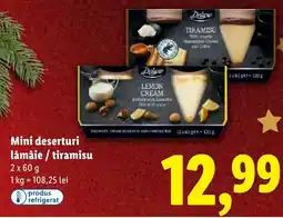 Lidl Deluxe Mini deserturi lămâie / tiramisu Ofertă