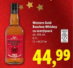 Lidl Western Gold Bourbon Whiskey cu scorţişoară Ofertă