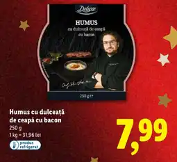 Lidl Deluxe Humus cu dulceață de ceapă cu bacon Ofertă