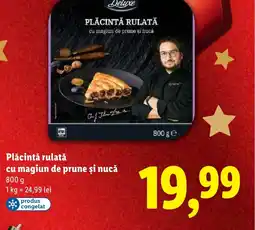 Lidl Deluxe Plăcintă rulată cu magiun de prune şi nucă Ofertă