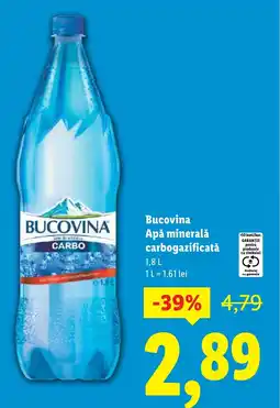 Lidl Bucovina Apă minerală carbogazificată Ofertă