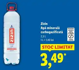Lidl Zizin Apă minerală carbogazificată Ofertă