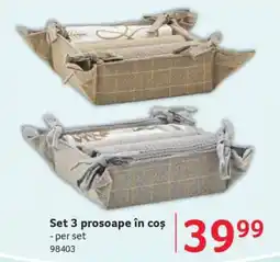 Selgros Set 3 prosoape în coș Ofertă