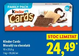 Lidl Kinder Cards Biscuiți cu ciocolată Ofertă