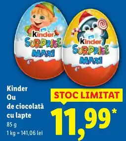 Lidl Kinder Ou de ciocolată cu lapte Ofertă