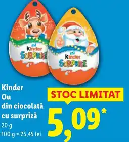 Lidl Kinder Ou din ciocolată cu surpriză Ofertă
