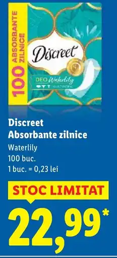 Lidl Discreet Absorbante zilnice Waterlily Ofertă