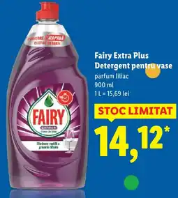 Lidl Fairy Extra Plus Detergent pentru vase parfum liliac Ofertă