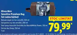 Lidl Nivea Men Sensitive Premium Bag Set cadou bărbați Ofertă