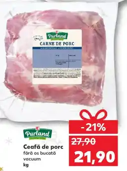 Kaufland Ceafă de porc fără os bucată vacuum Ofertă