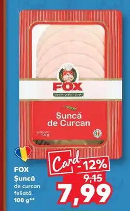 Kaufland FOX Şuncă de curcan feliată Ofertă