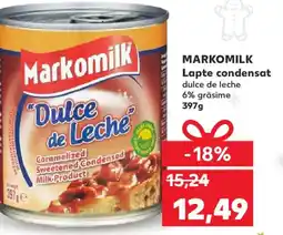 Kaufland MARKOMILK Lapte condensat dulce de leche Ofertă