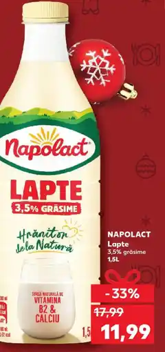 Kaufland NAPOLACT Lapte 3,5% grăsime Ofertă