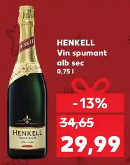 Kaufland HENKELL Vin spumant alb sec Ofertă