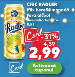Kaufland CIUC RADLER Mix bere&limonadǎ fără alcool Ofertă
