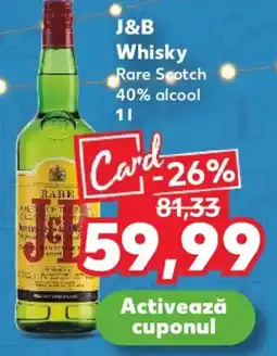 Kaufland J&B Whisky Rare Scotch Ofertă