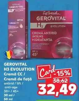 Kaufland GEROVITAL H3 EVOLUTION Cremă CC/ Cremă de faţă Ofertă