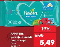 Kaufland PAMPERS Şerveţele umede pentru copii fresh Ofertă