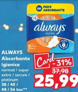 Kaufland ALWAYS Absorbante igienice Ofertă